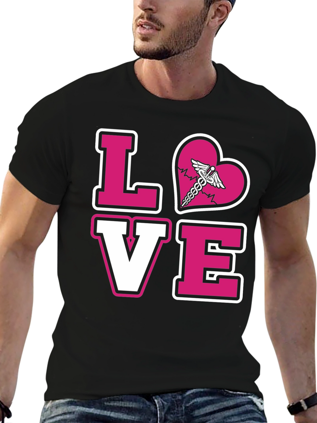 LOVE Caduceus Medical T-Shirt