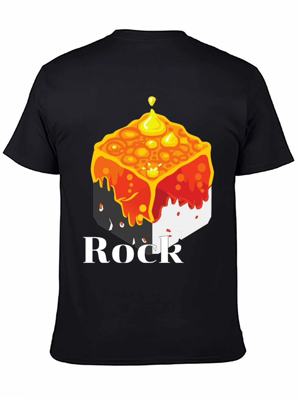 Melting Cube Rock Tee - Unique Graphic T-Shirt