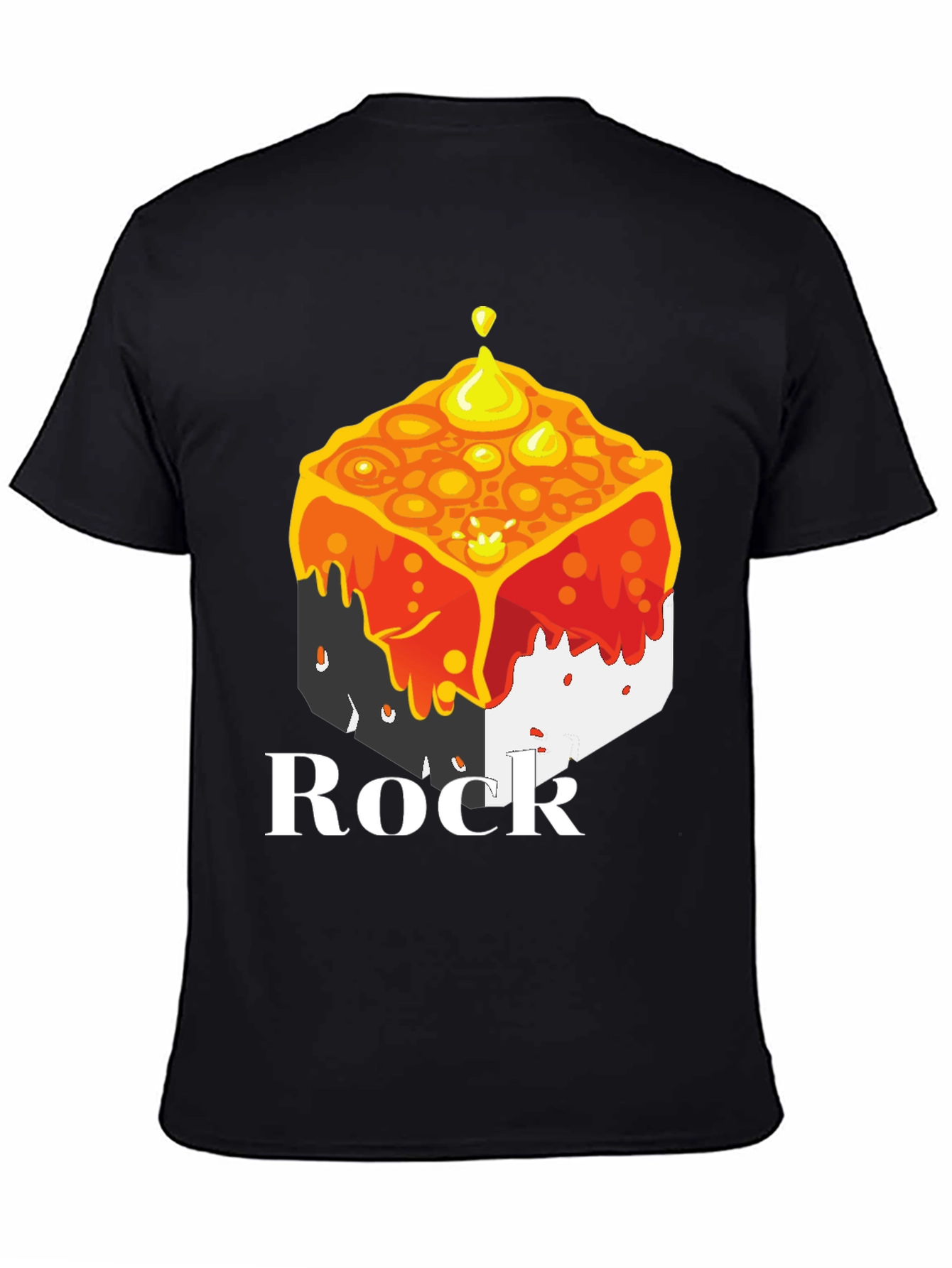 Melting Cube Rock Tee - Unique Graphic T-Shirt