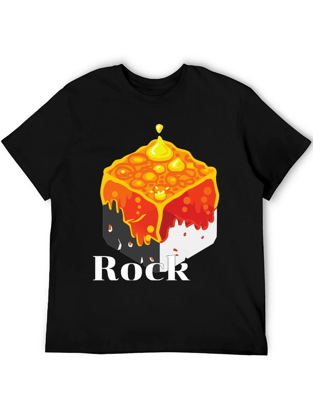 Melting Cube Rock Tee - Unique Graphic T-Shirt