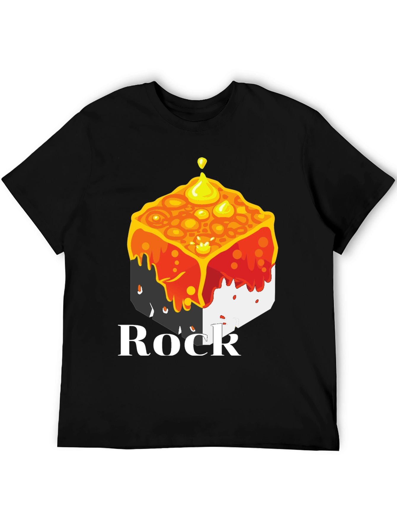 Melting Cube Rock Tee - Unique Graphic T-Shirt