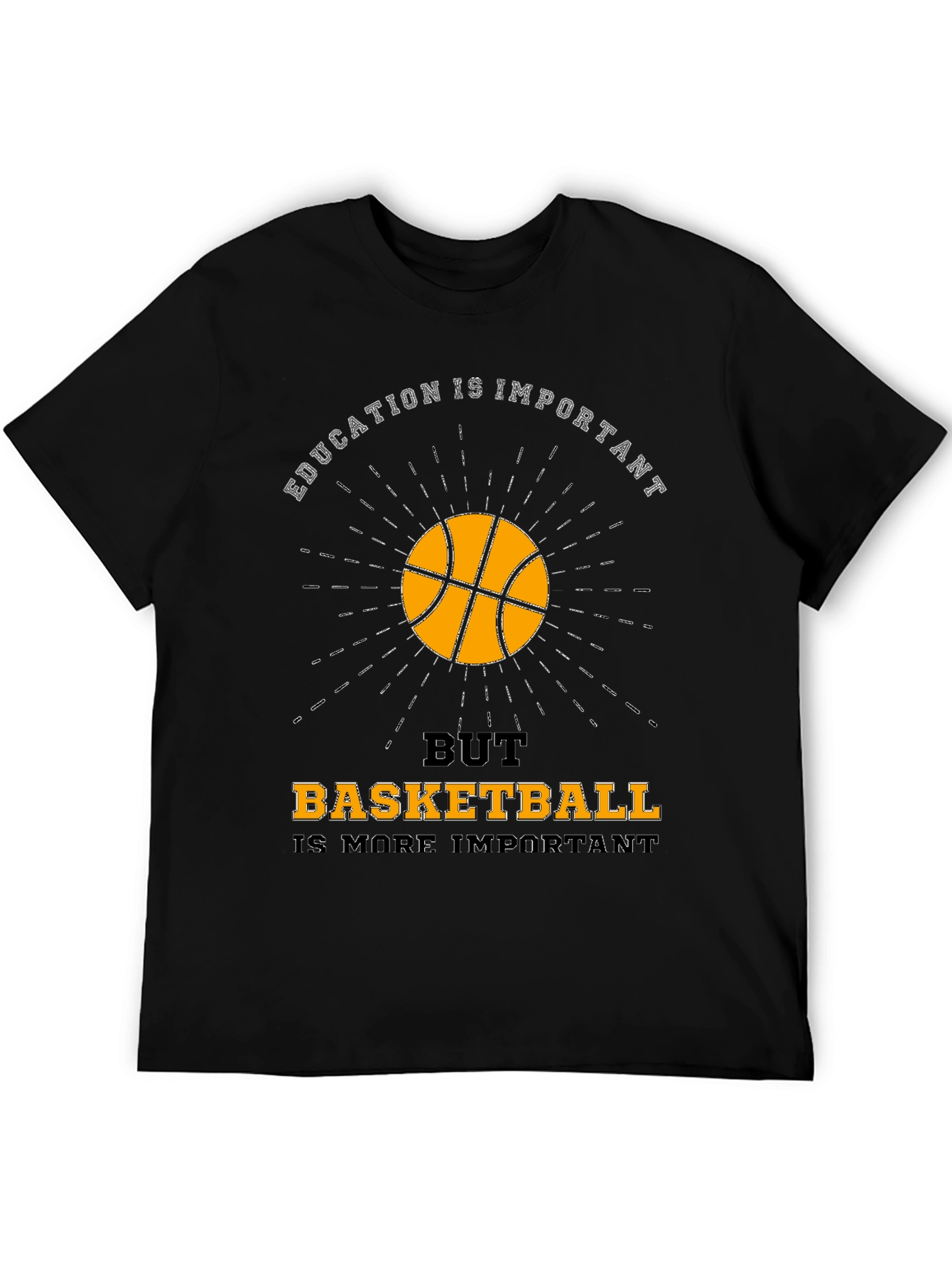Education vs Basketball Graphic T-Shirt
