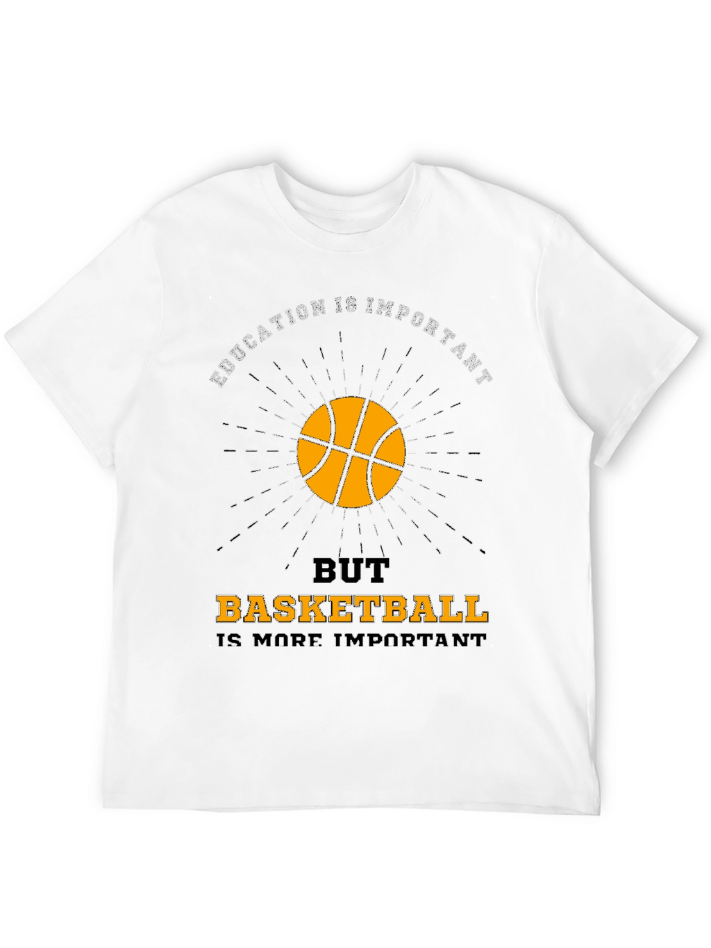 Education vs Basketball Graphic T-Shirt