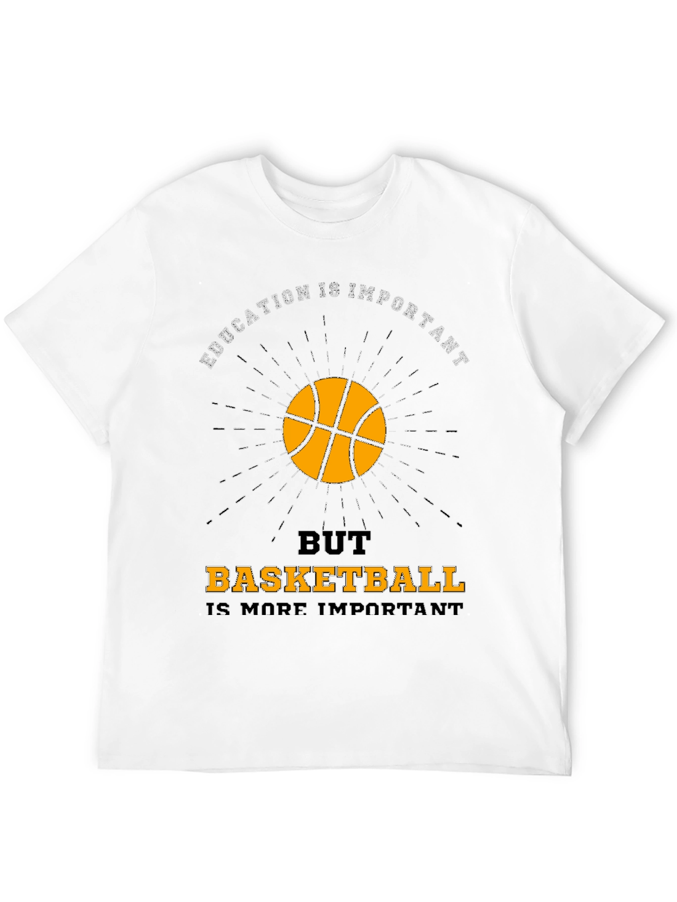 Education vs Basketball Graphic T-Shirt