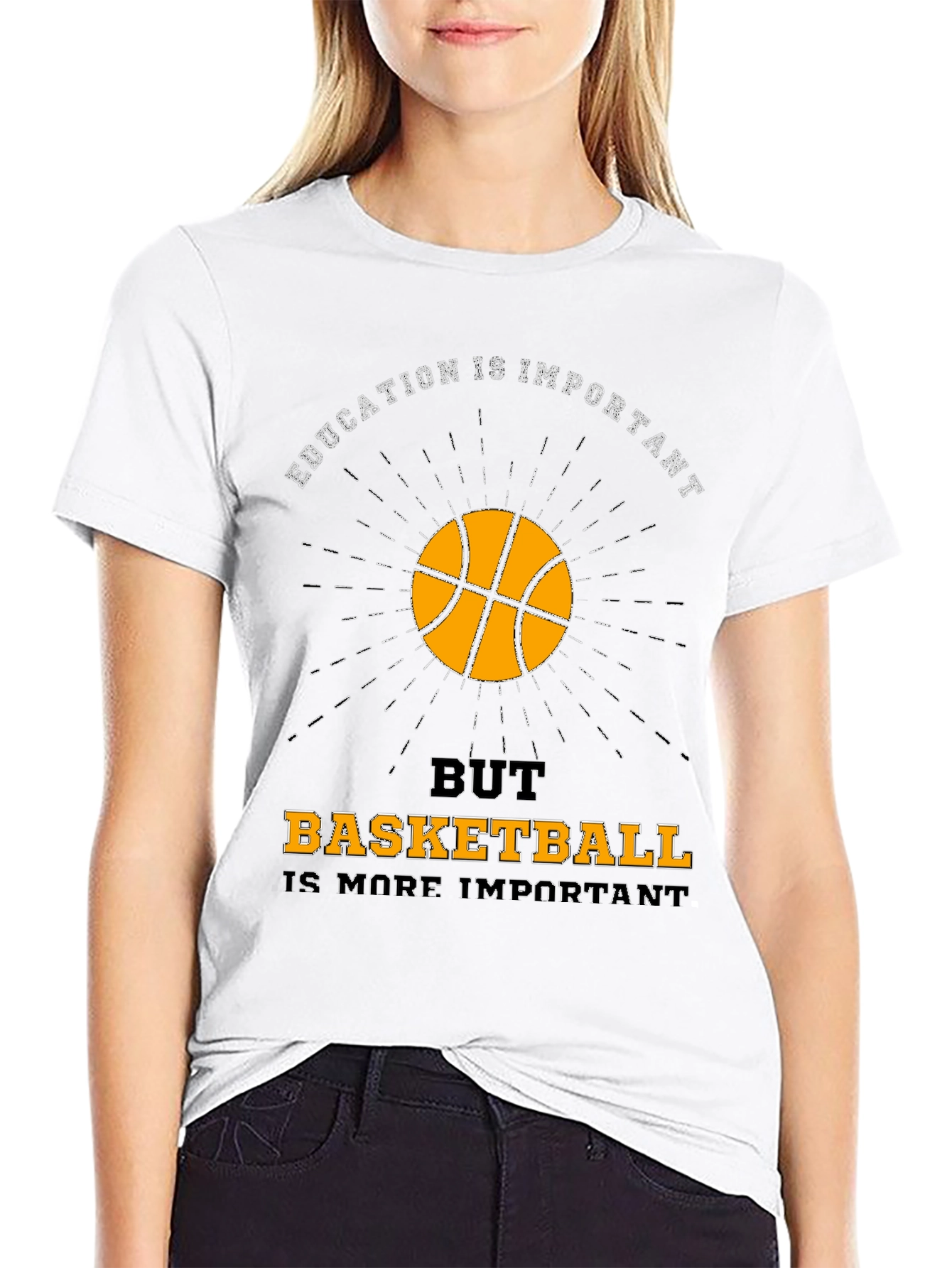 Education vs Basketball Graphic T-Shirt
