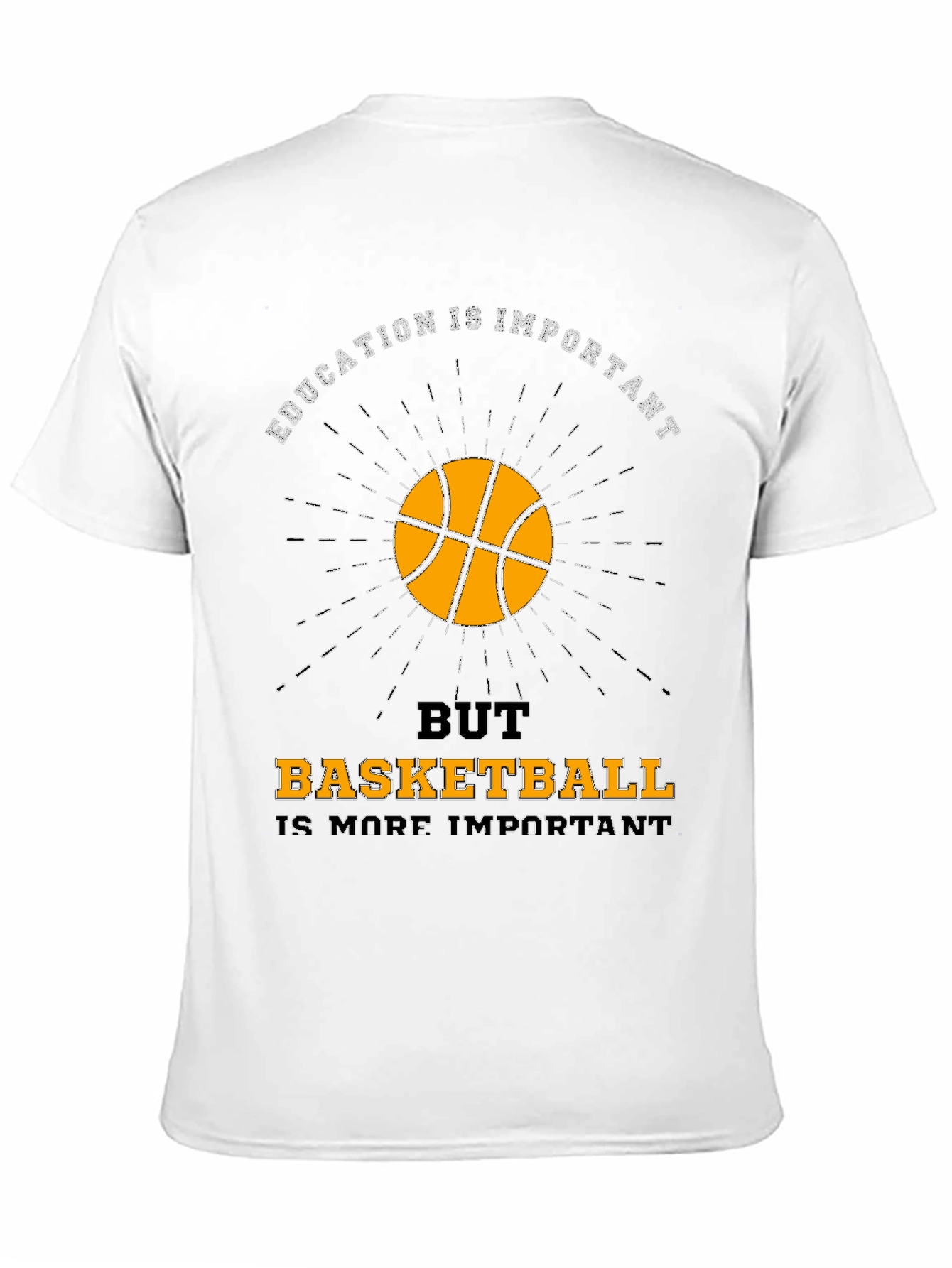 Education vs Basketball Graphic T-Shirt