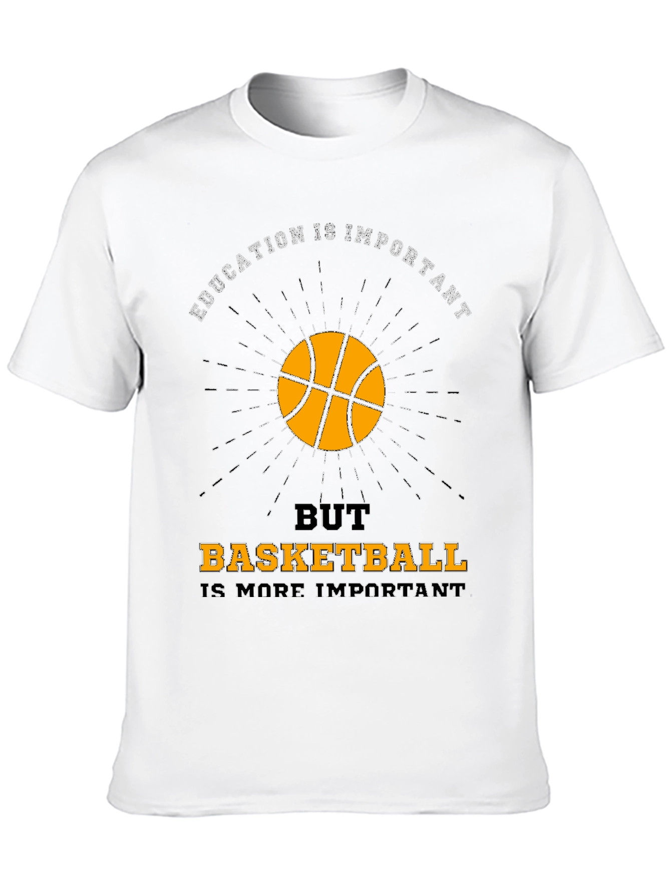 Education vs Basketball Graphic T-Shirt