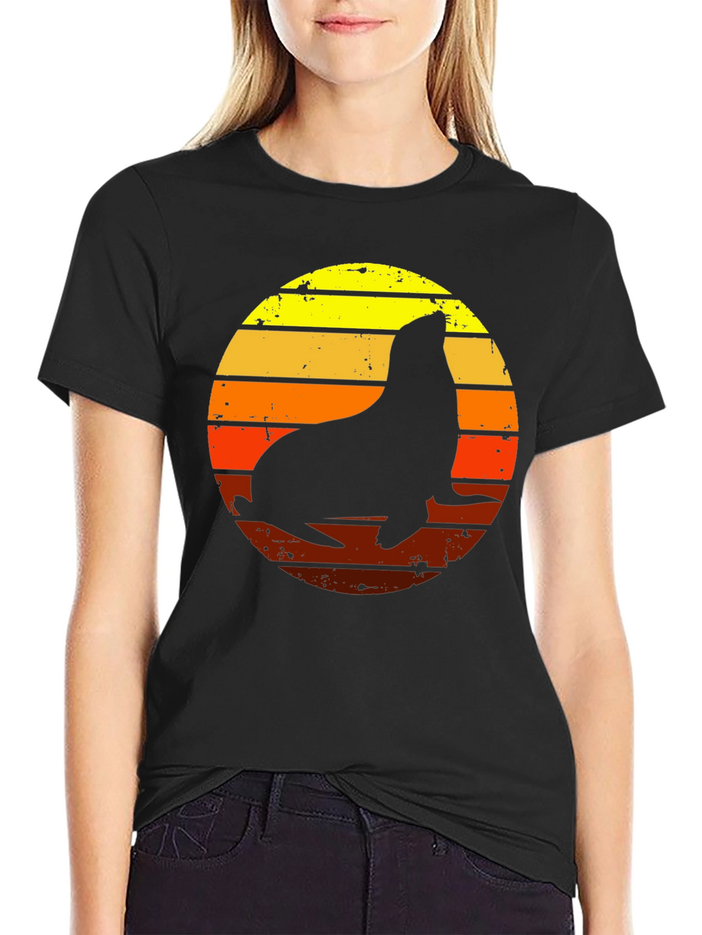 Retro Seal Silhouette T-Shirt