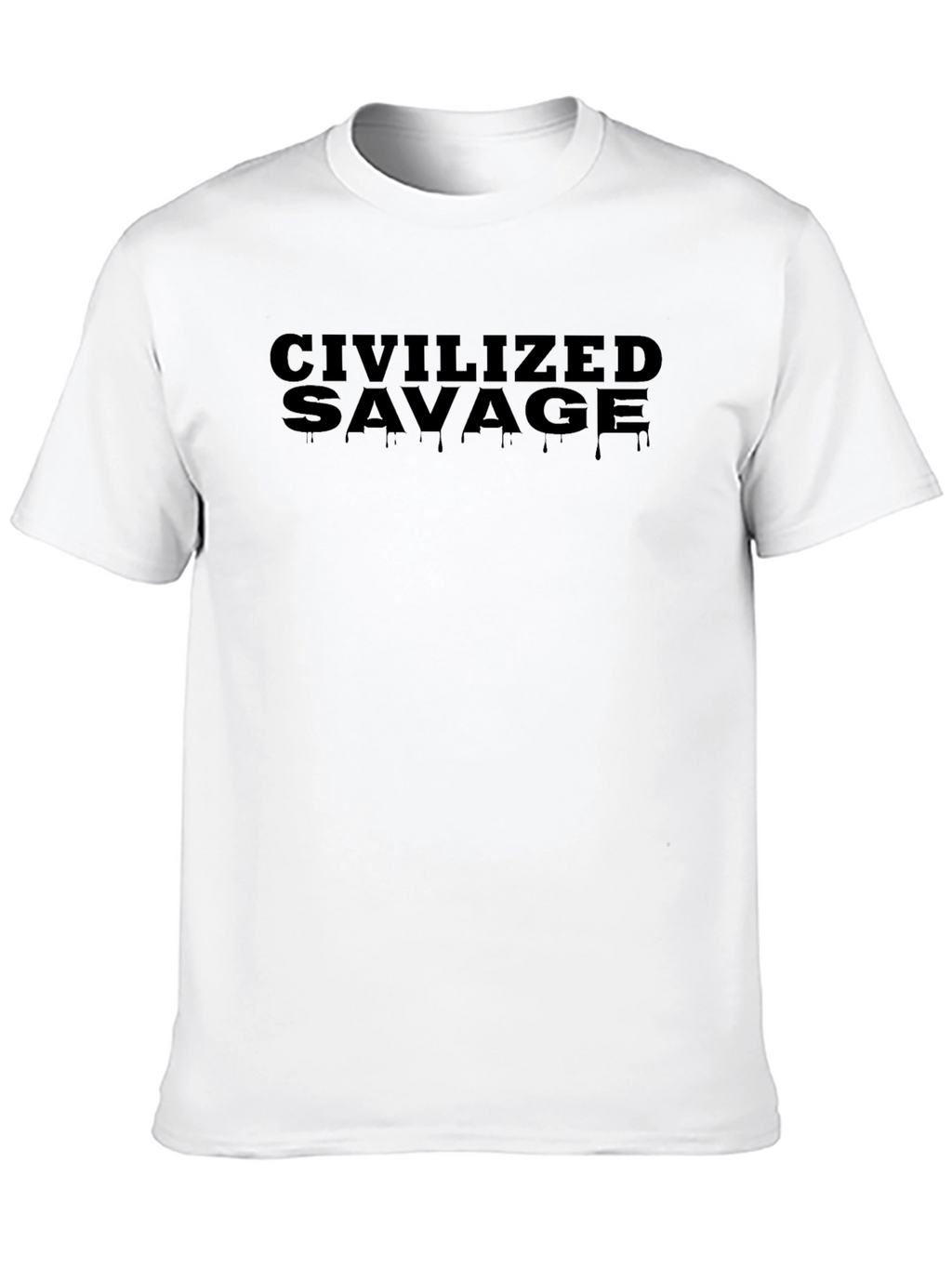 Civilized Savage Black Graphic Tee - Stylish Mens T-Shirt