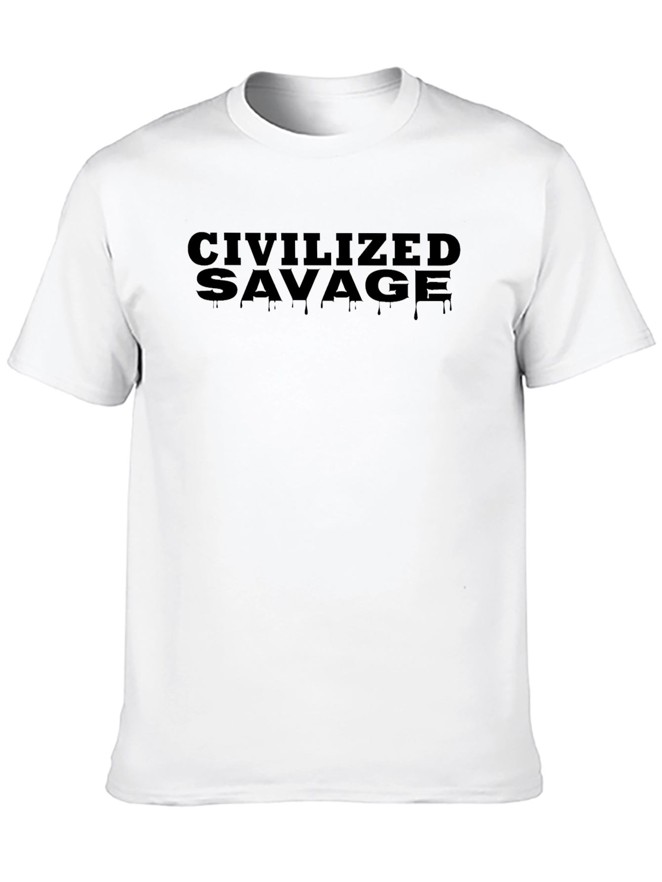 Civilized Savage Black Graphic Tee - Stylish Mens T-Shirt