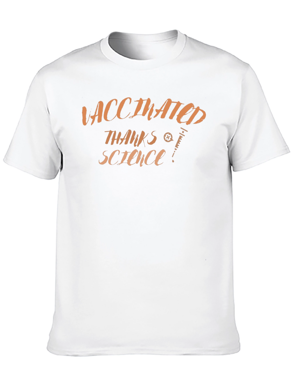 Vaccinated Thanks Science Black T-Shirt