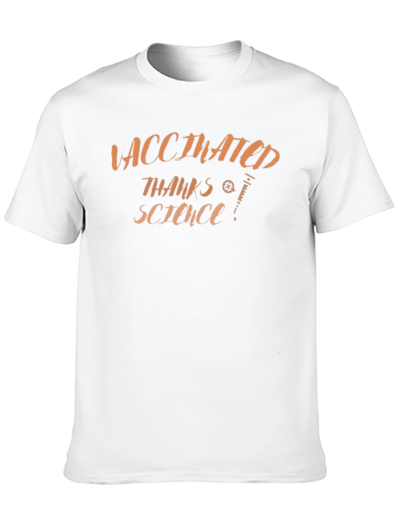 Vaccinated Thanks Science Black T-Shirt