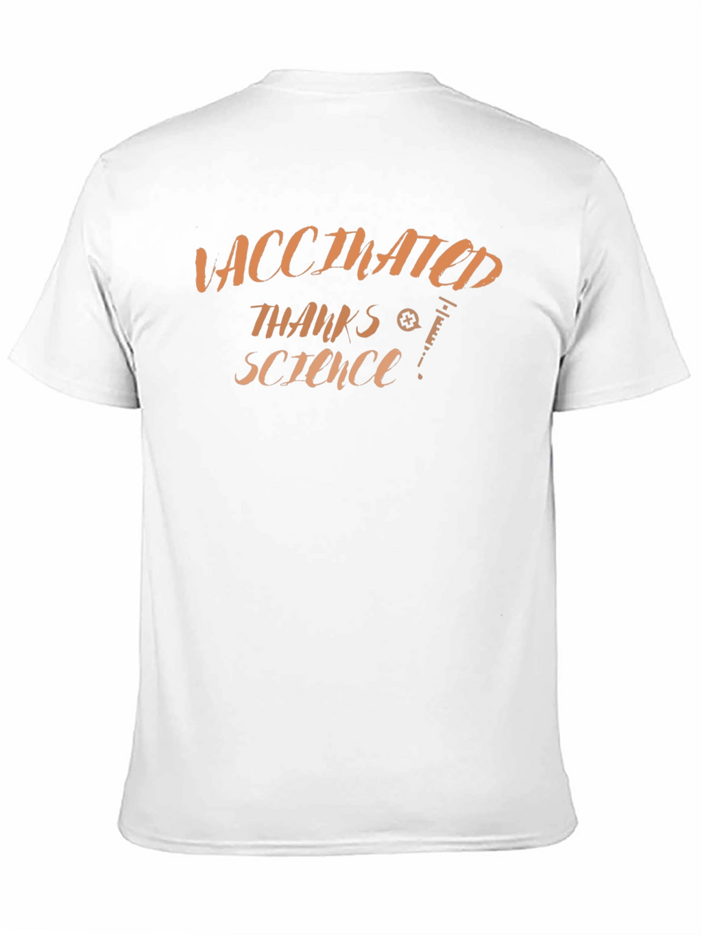 Vaccinated Thanks Science Black T-Shirt
