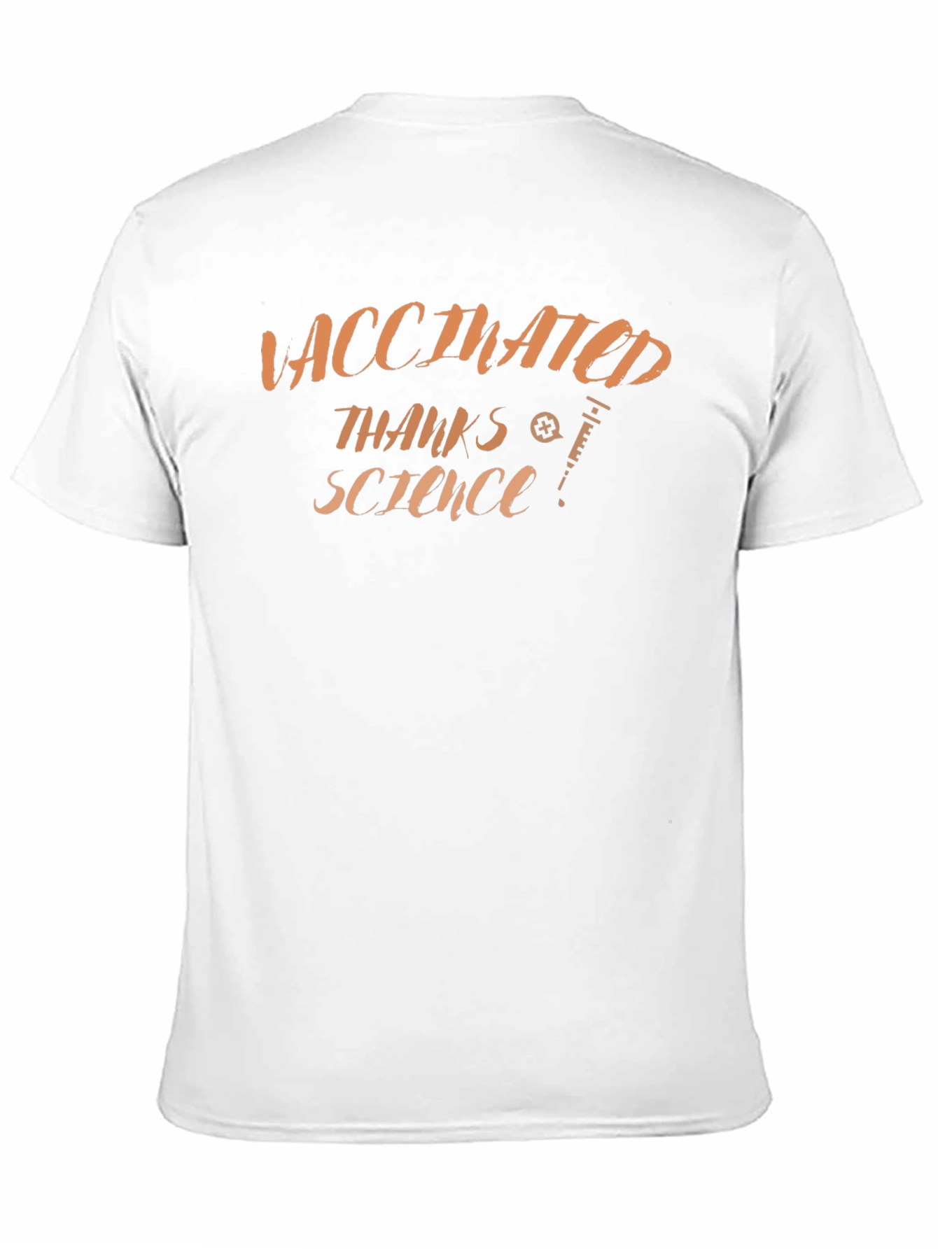 Vaccinated Thanks Science Black T-Shirt