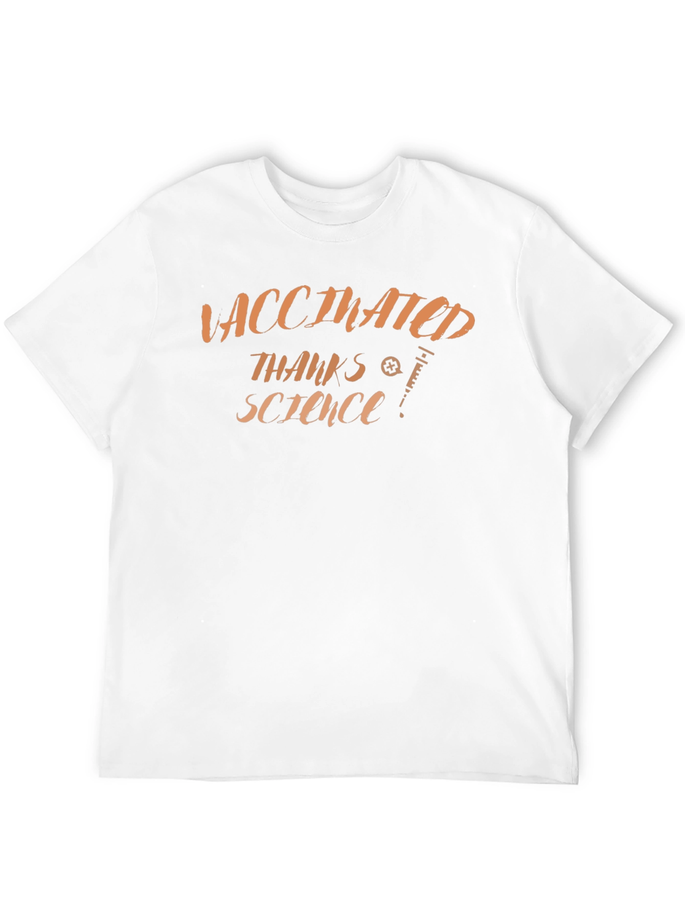 Vaccinated Thanks Science Black T-Shirt