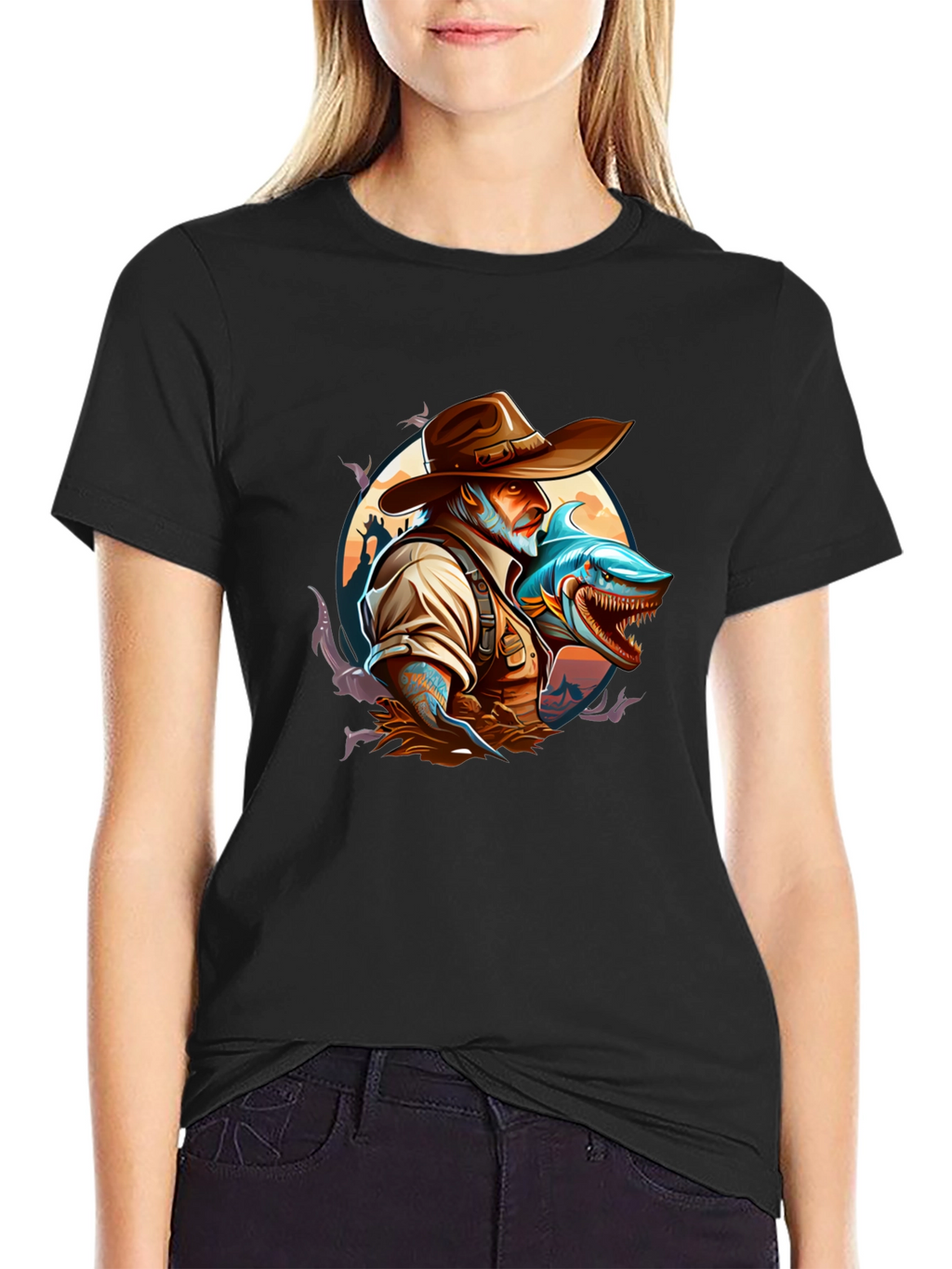 Shark Hunter Graphic T-Shirt