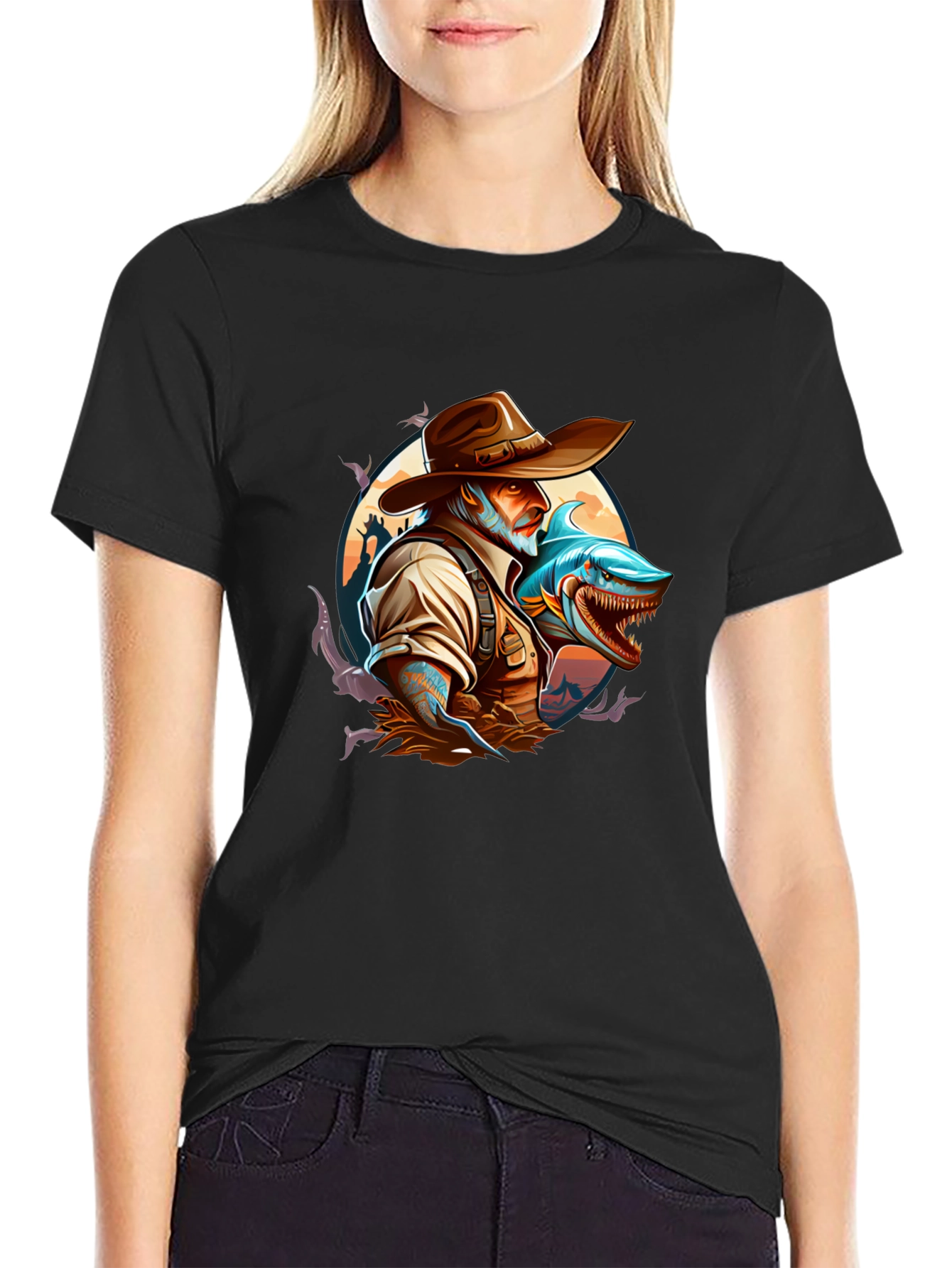 Shark Hunter Graphic T-Shirt