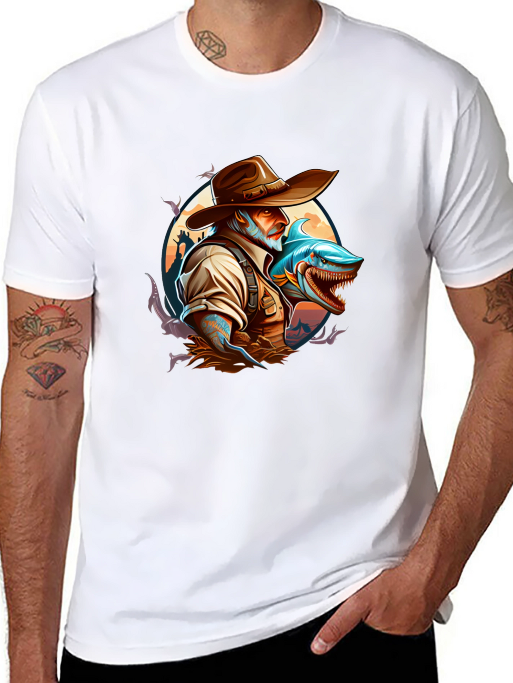Shark Hunter Graphic T-Shirt