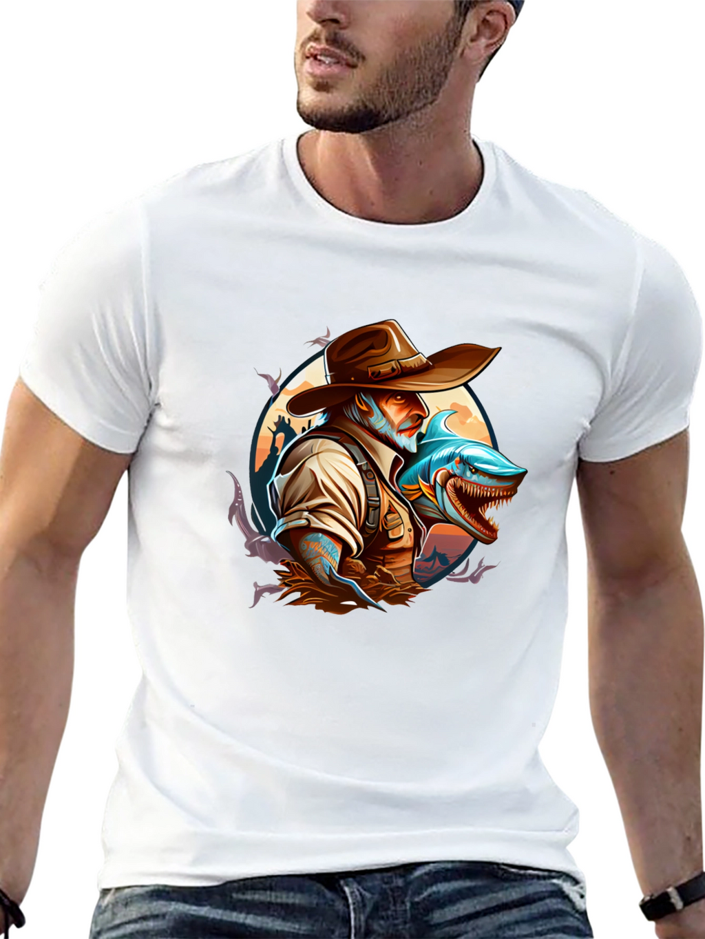 Shark Hunter Graphic T-Shirt