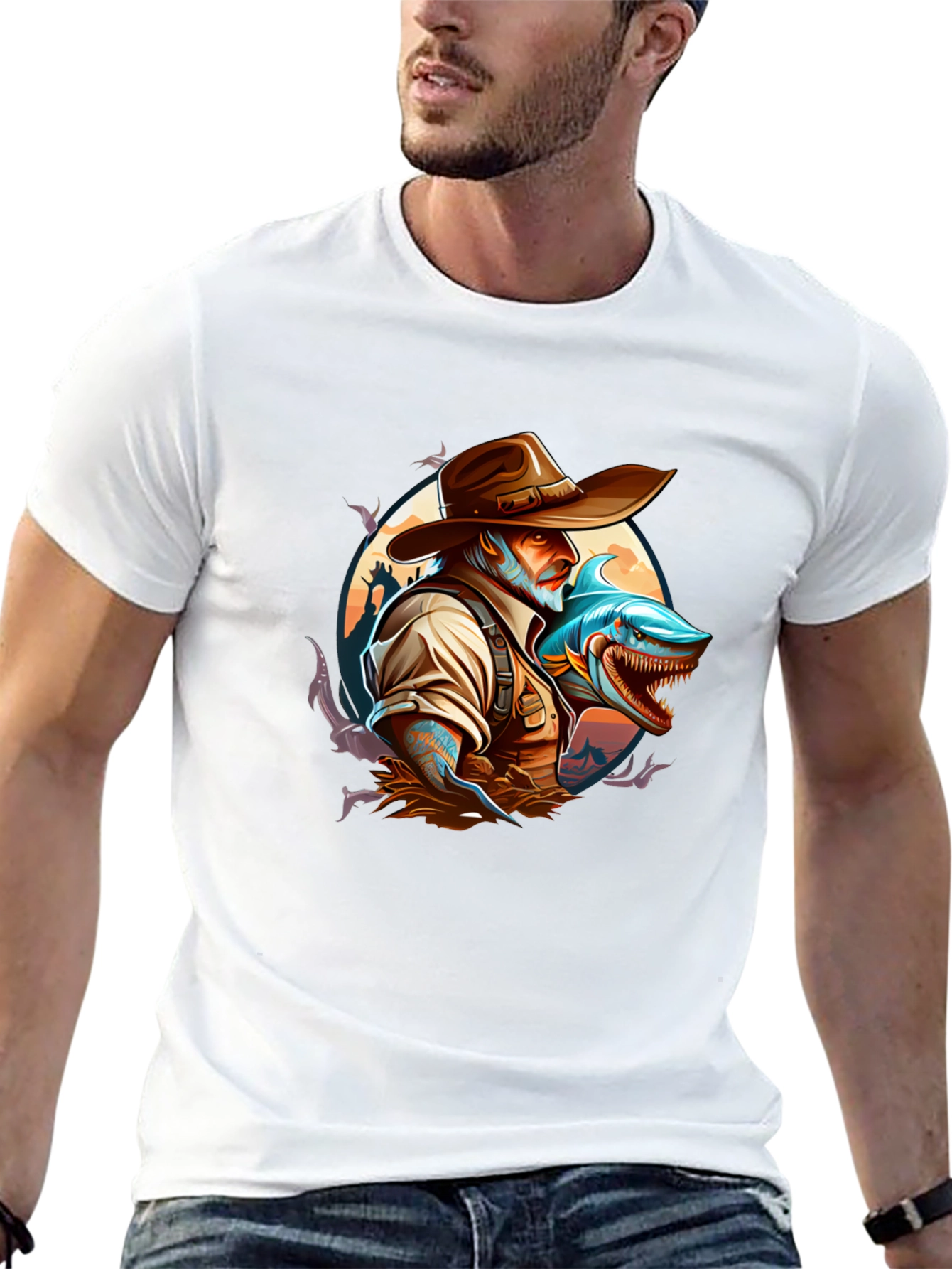 Shark Hunter Graphic T-Shirt