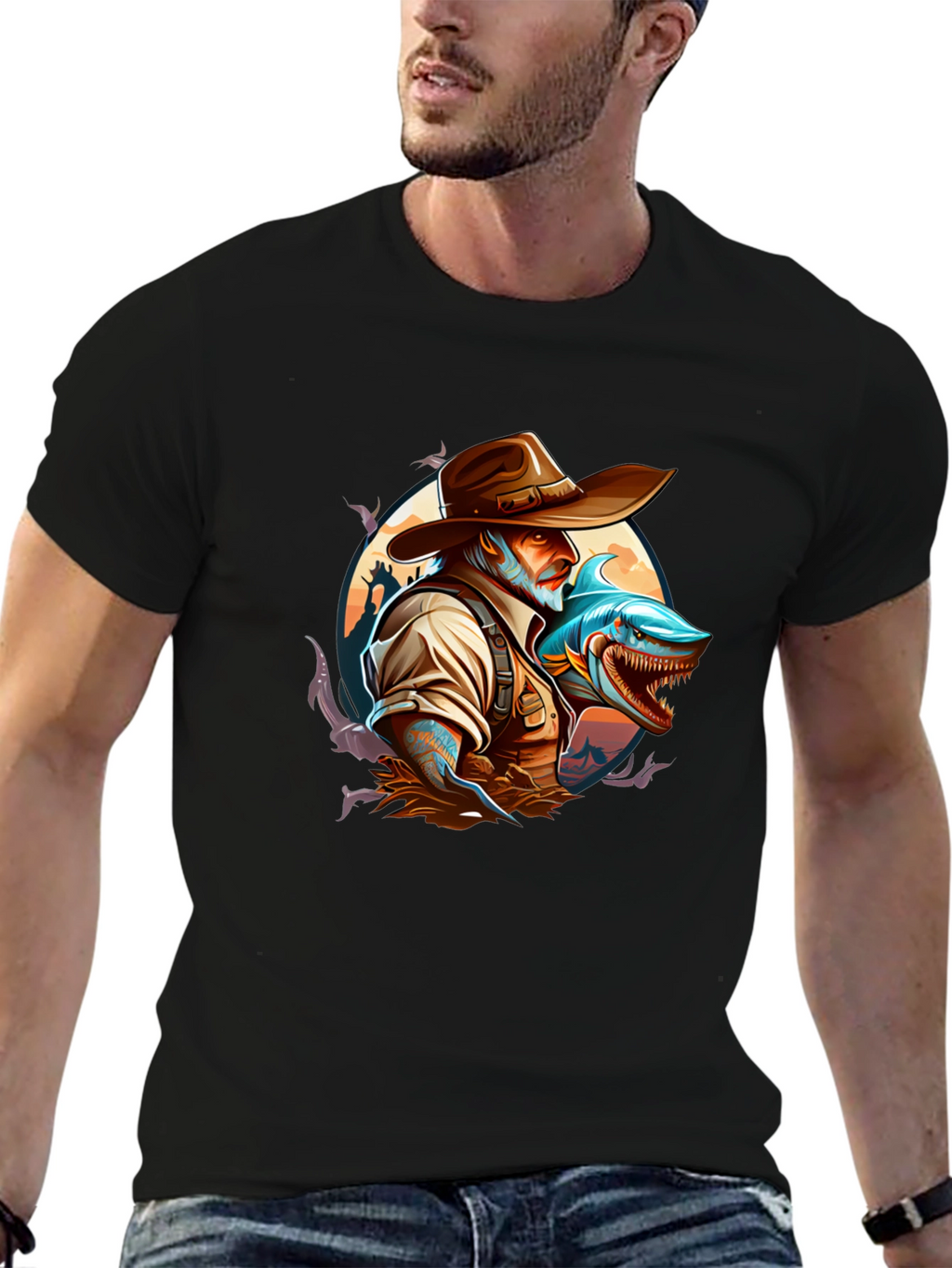 Shark Hunter Graphic T-Shirt
