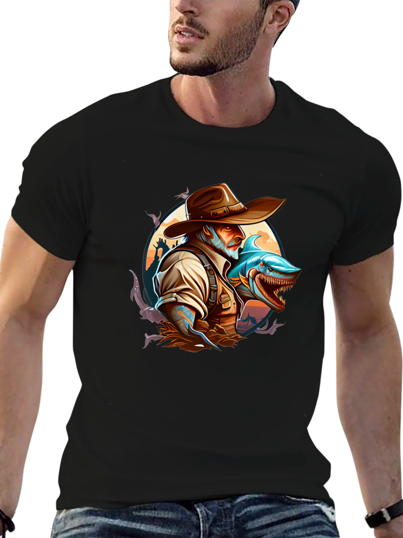 Shark Hunter Graphic T-Shirt
