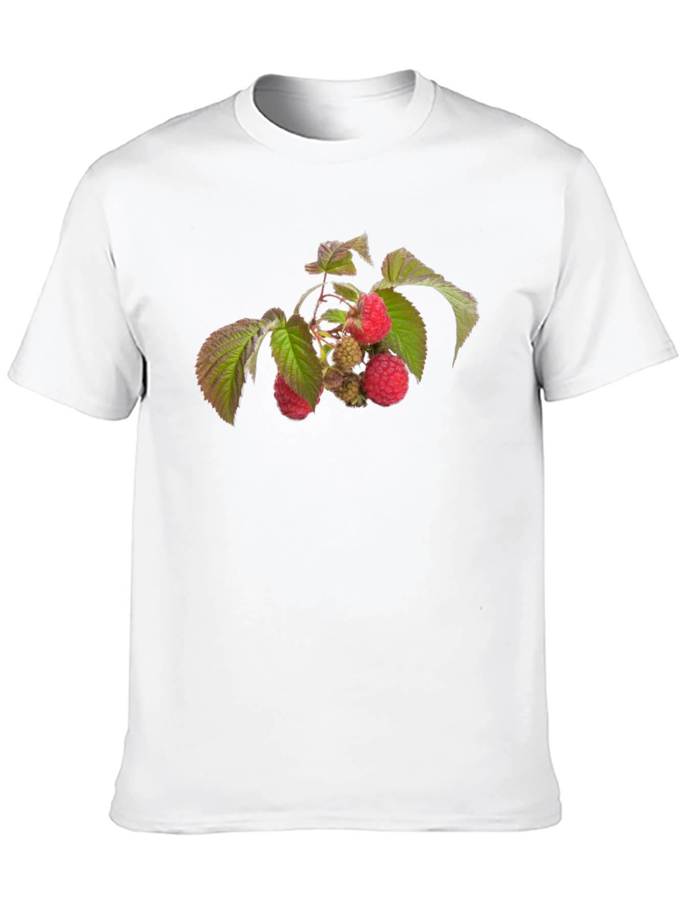 Raspberry Branch Graphic Black T-Shirt