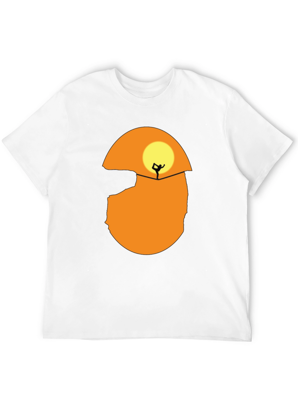 Silhouette Yoga T-Shirt - Sunset Design