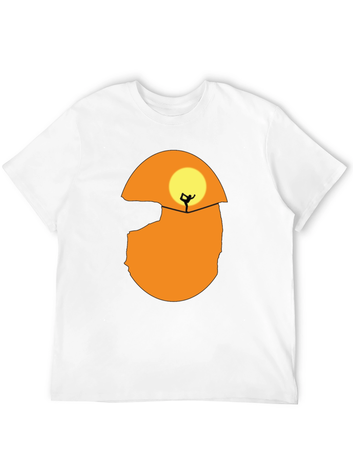 Silhouette Yoga T-Shirt - Sunset Design