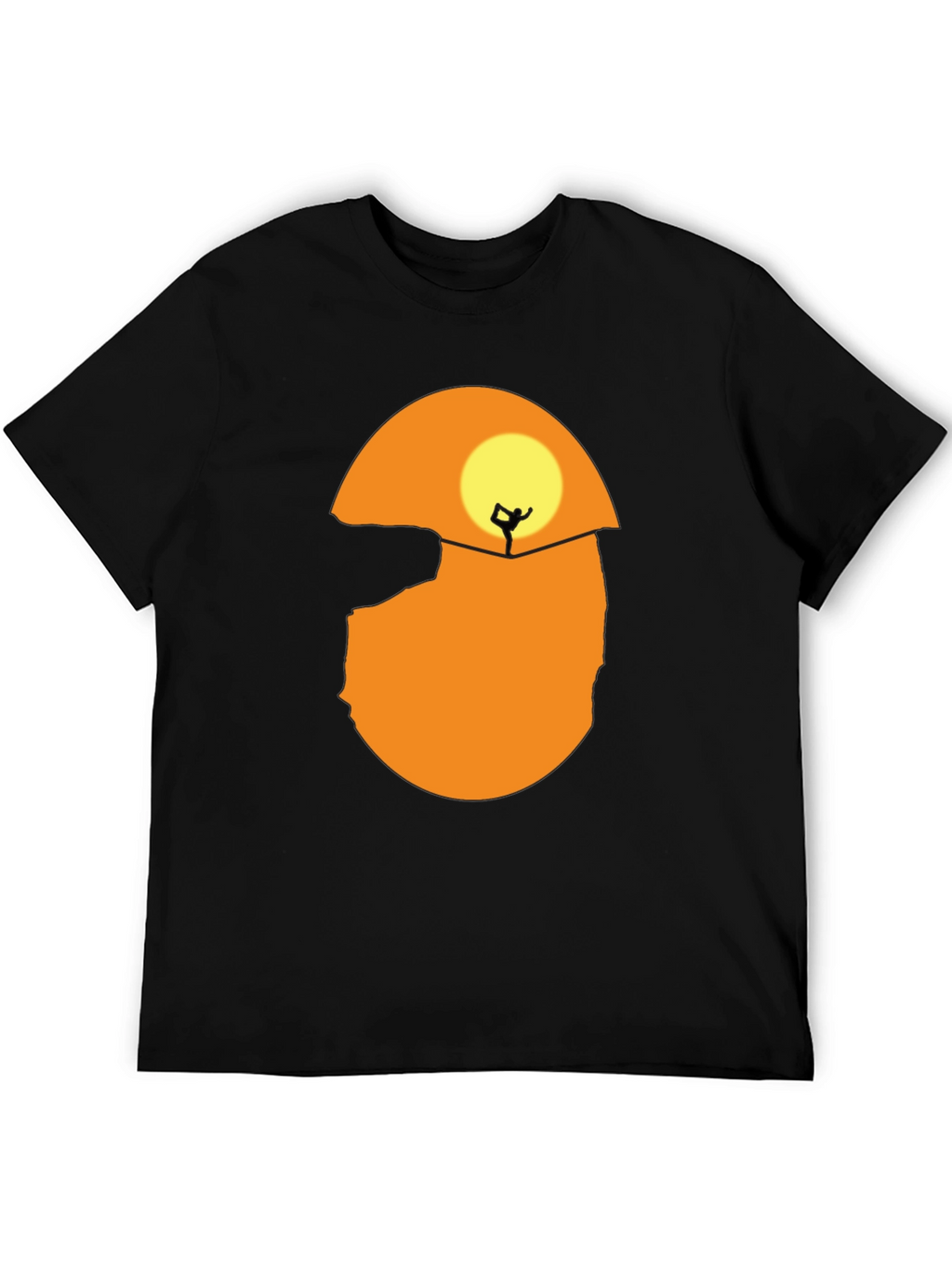 Silhouette Yoga T-Shirt - Sunset Design