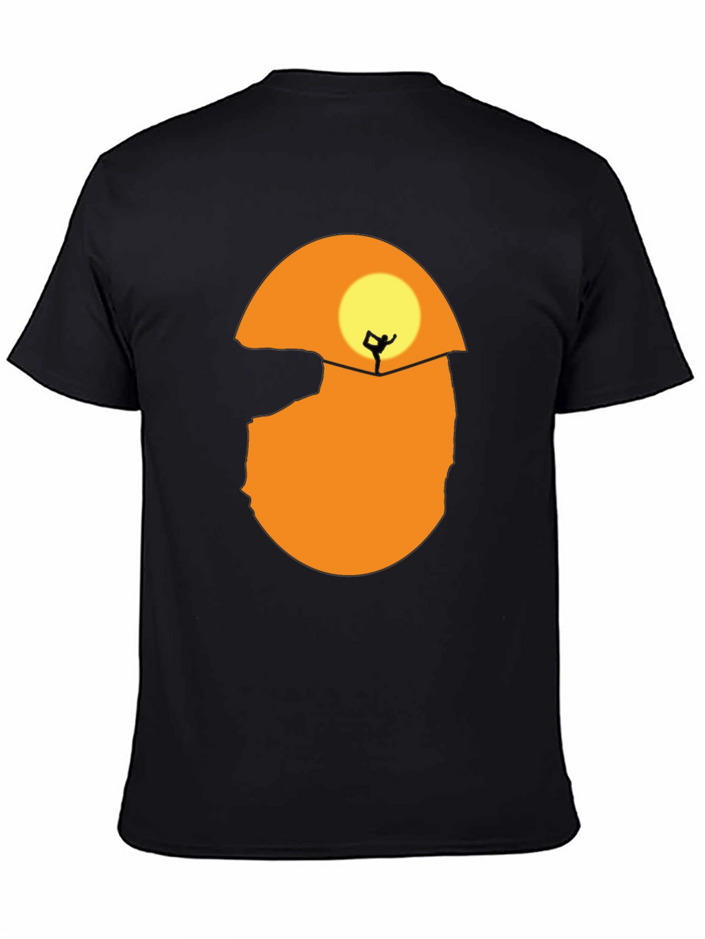 Silhouette Yoga T-Shirt - Sunset Design