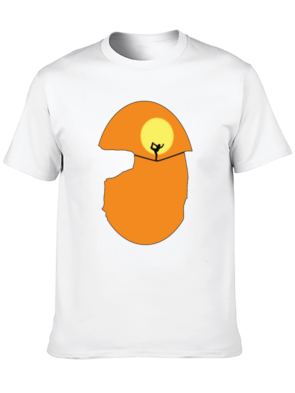 Silhouette Yoga T-Shirt - Sunset Design