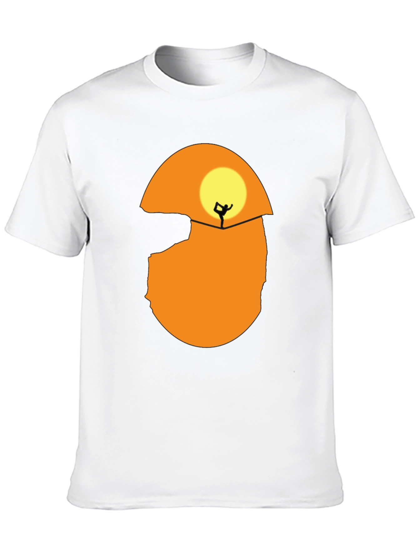 Silhouette Yoga T-Shirt - Sunset Design