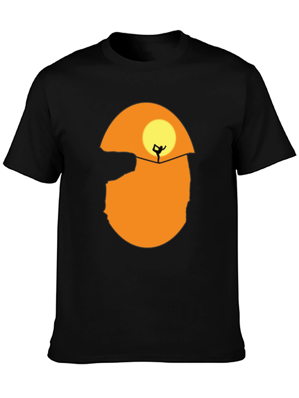 Silhouette Yoga T-Shirt - Sunset Design