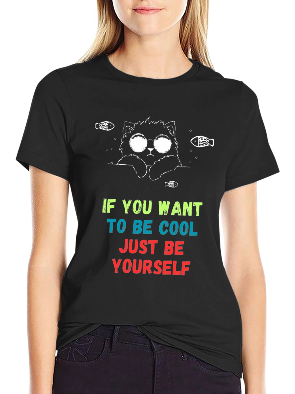 Cool Cat Graphic T-Shirt - Be Yourself!