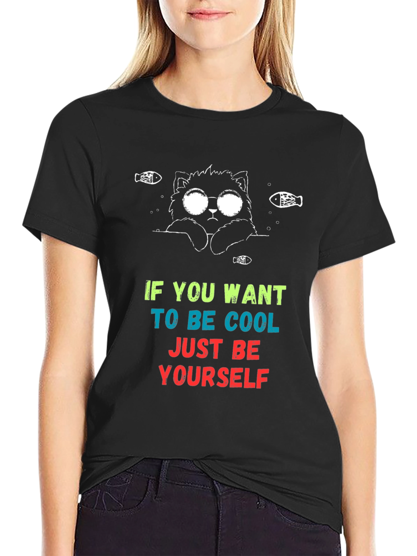 Cool Cat Graphic T-Shirt - Be Yourself!