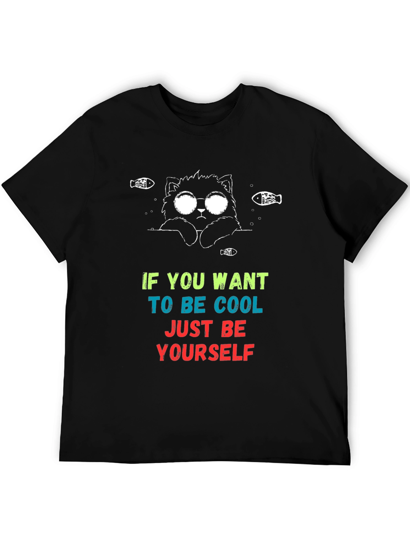 Cool Cat Graphic T-Shirt - Be Yourself!