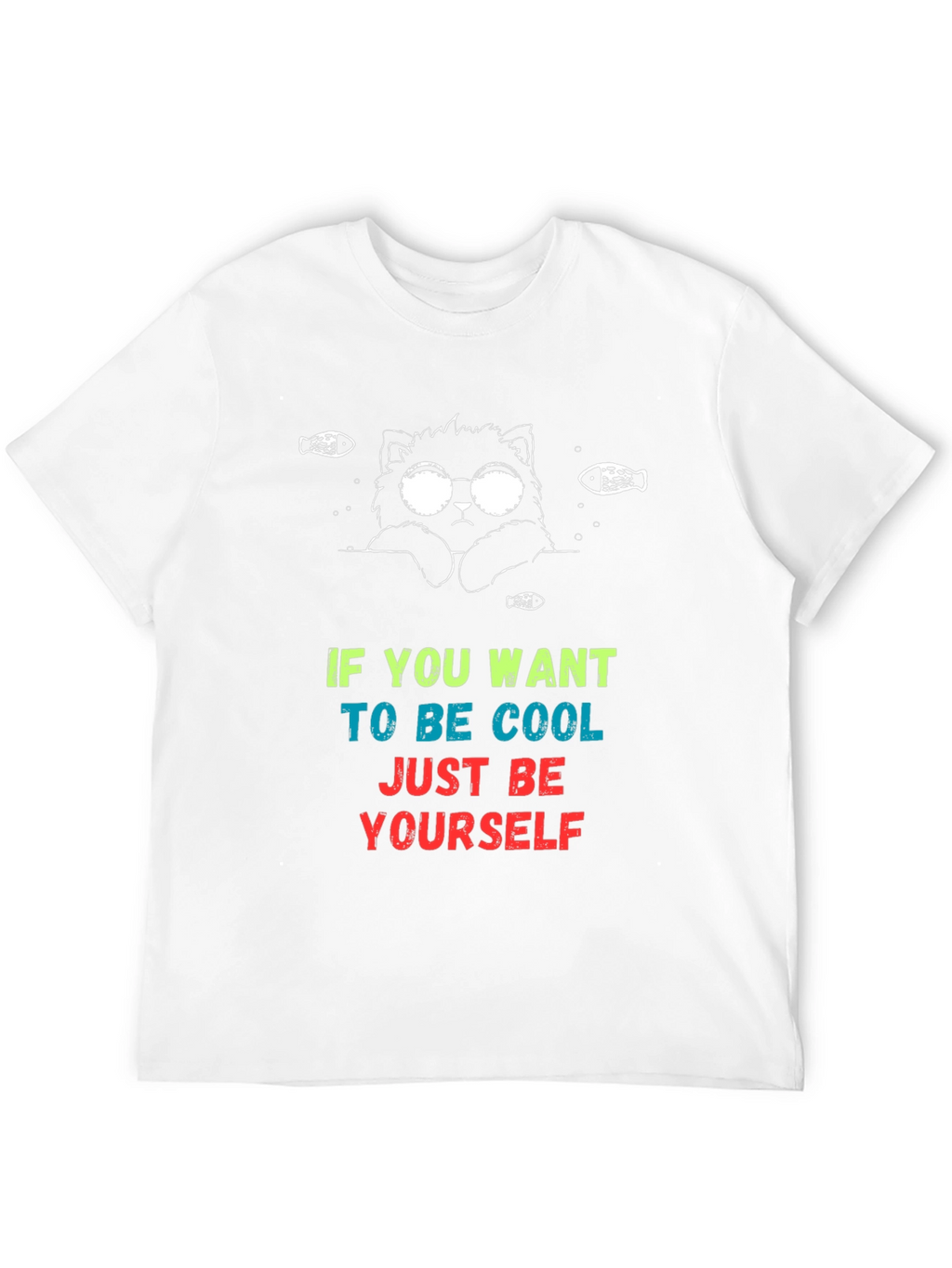 Cool Cat Graphic T-Shirt - Be Yourself!