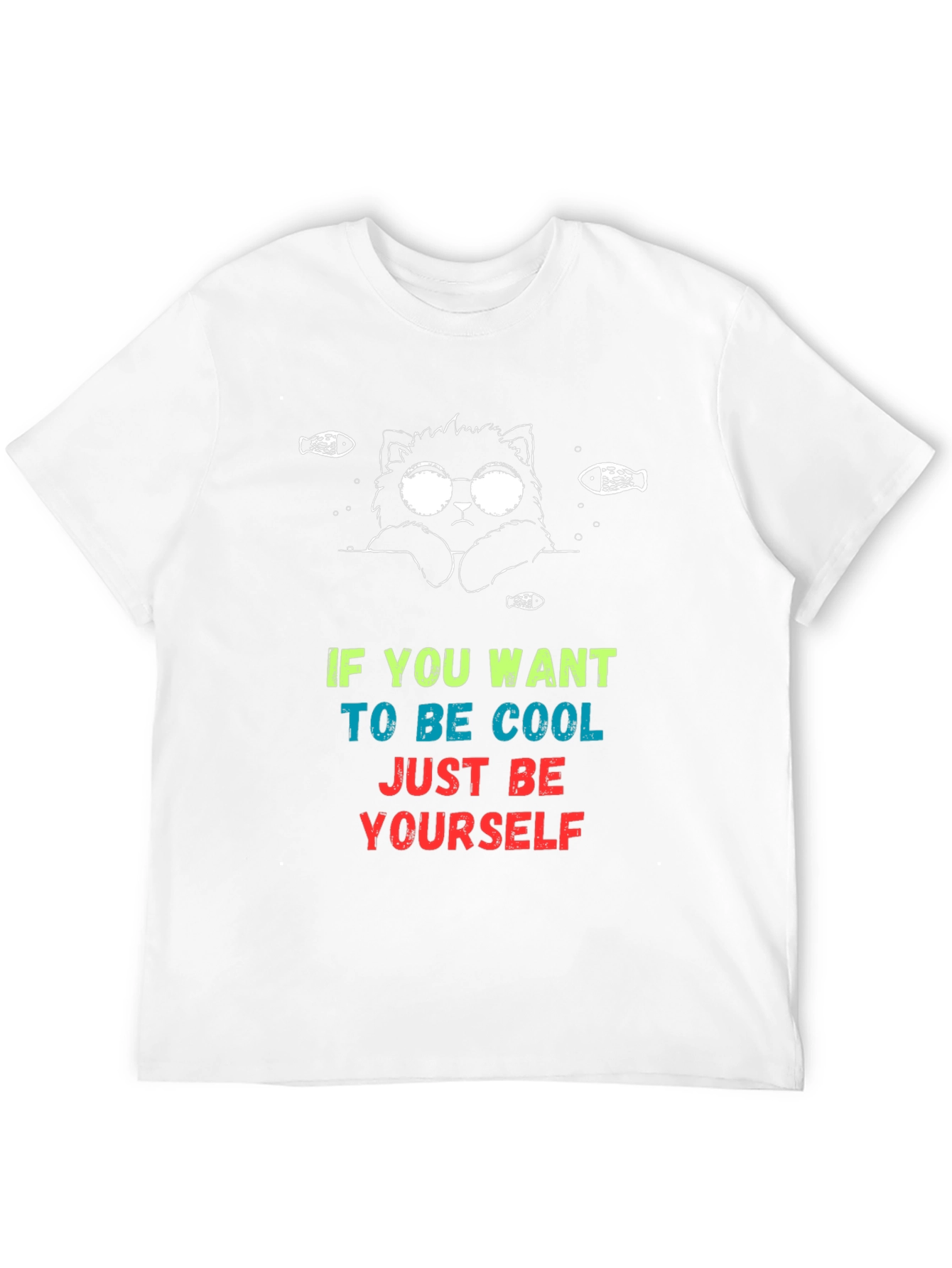 Cool Cat Graphic T-Shirt - Be Yourself!