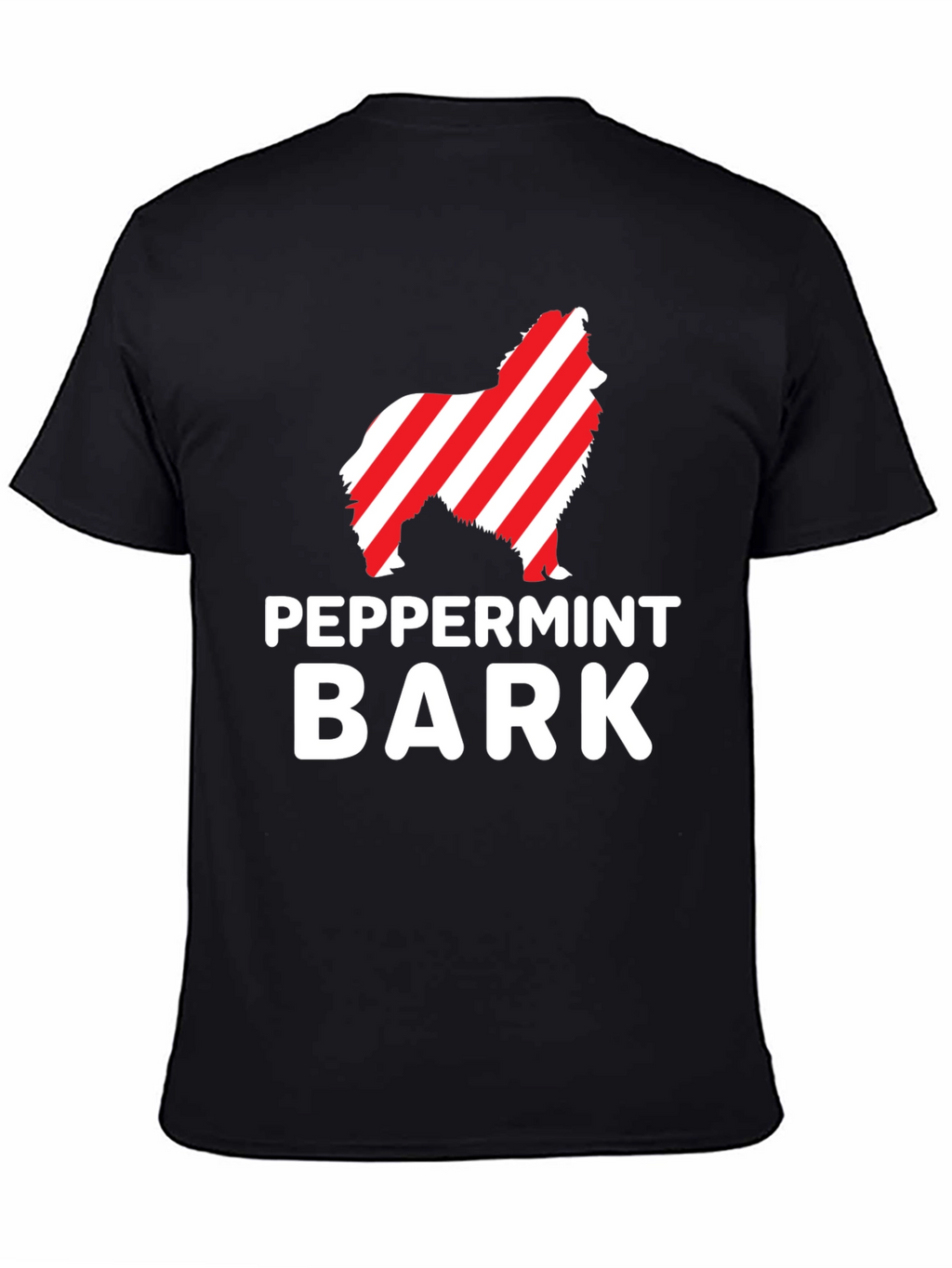 Peppermint Bark Dog Graphic Tee - Black