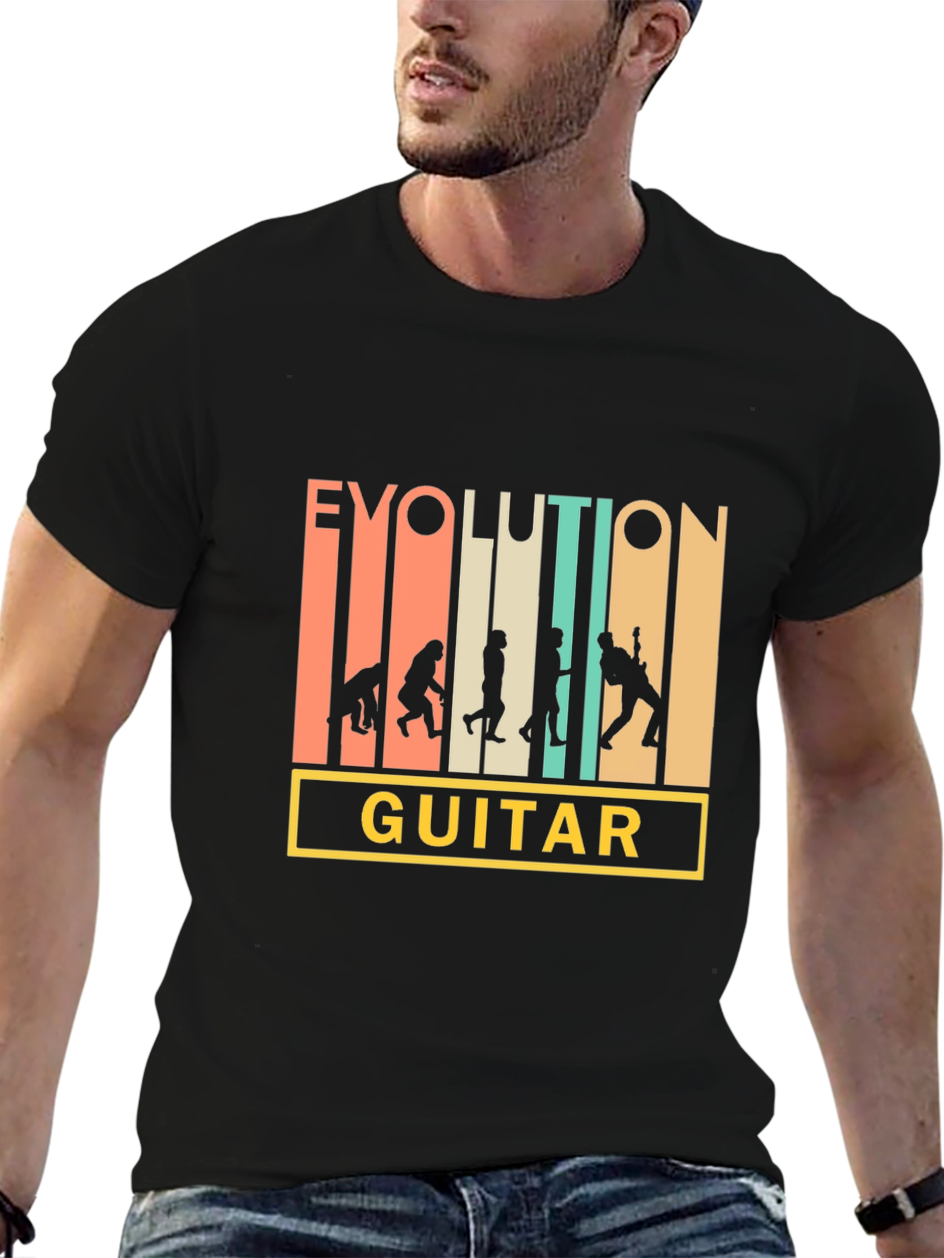 Evolution Guitar T-Shirt - Musician Gift