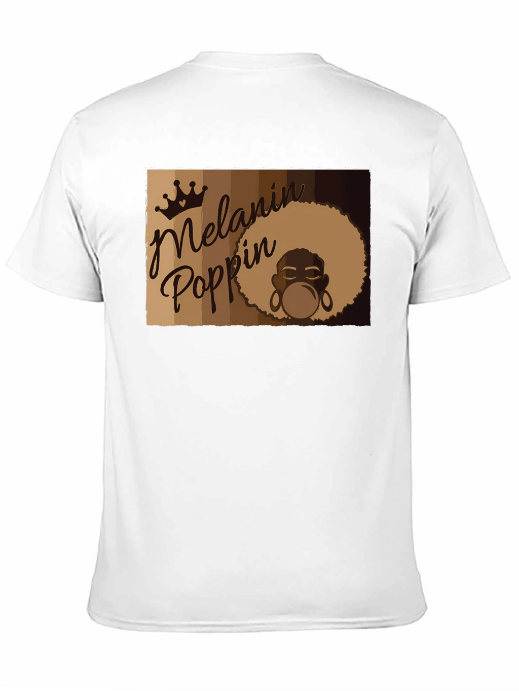 Melanin Poppin Graphic T-Shirt - Black Cotton Tee