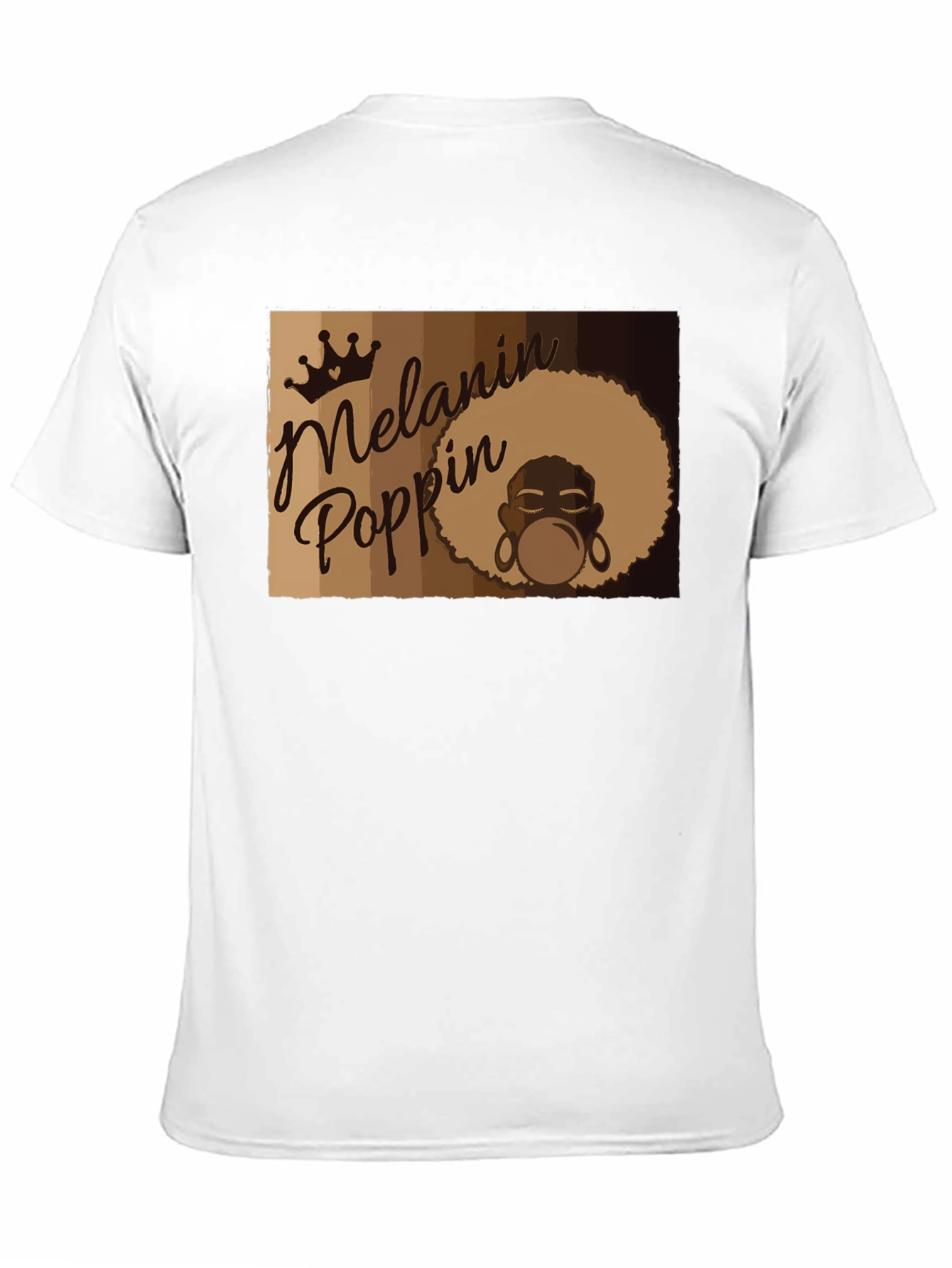 Melanin Poppin Graphic T-Shirt - Black Cotton Tee
