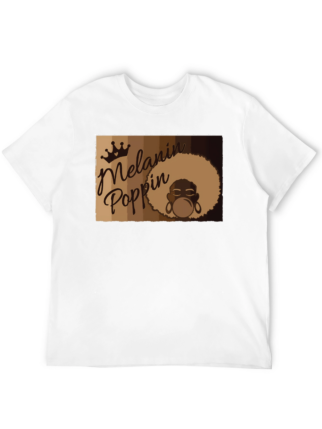 Melanin Poppin Graphic T-Shirt - Black Cotton Tee