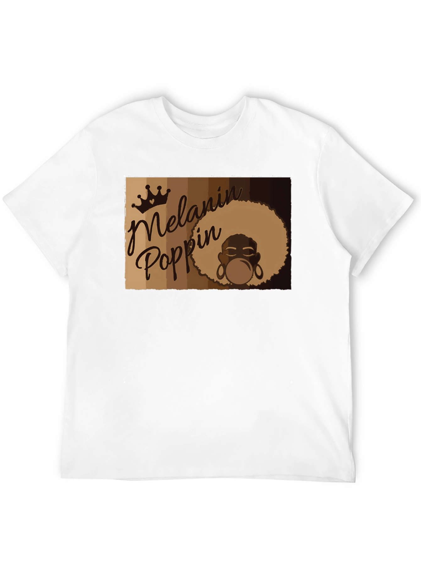 Melanin Poppin Graphic T-Shirt - Black Cotton Tee