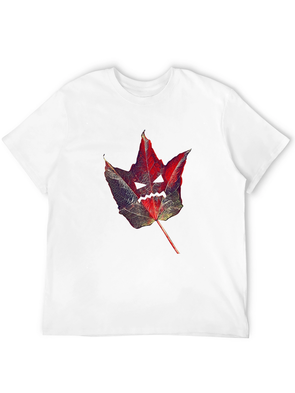 Spooky Leaf Graphic Tee - Halloween Shirt