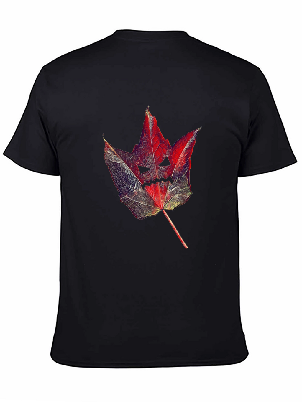 Spooky Leaf Graphic Tee - Halloween Shirt