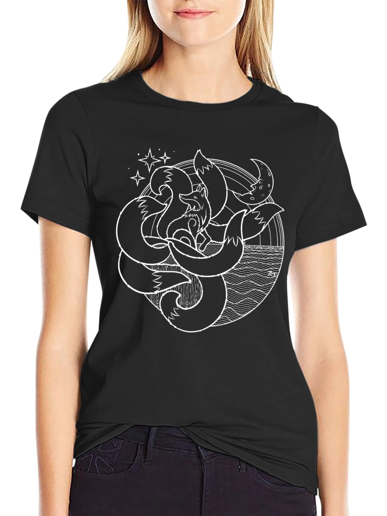 Mystic Nine-Tailed Fox Graphic Tee