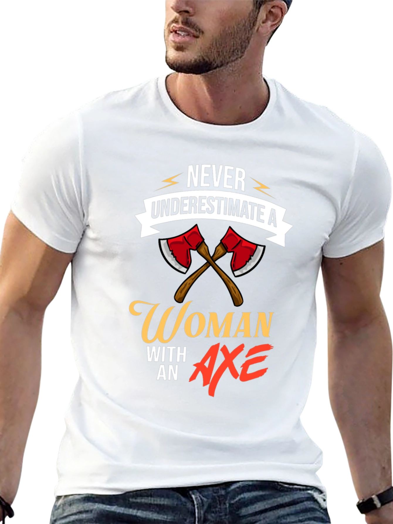 Never Underestimate A Woman With An Axe T-Shirt
