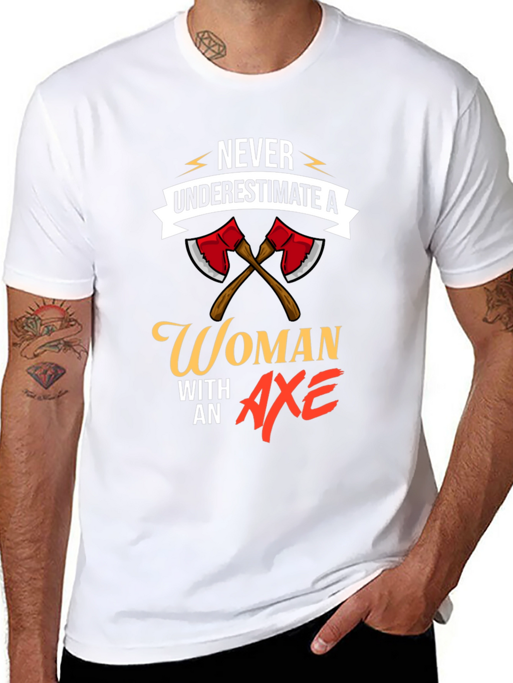 Never Underestimate A Woman With An Axe T-Shirt